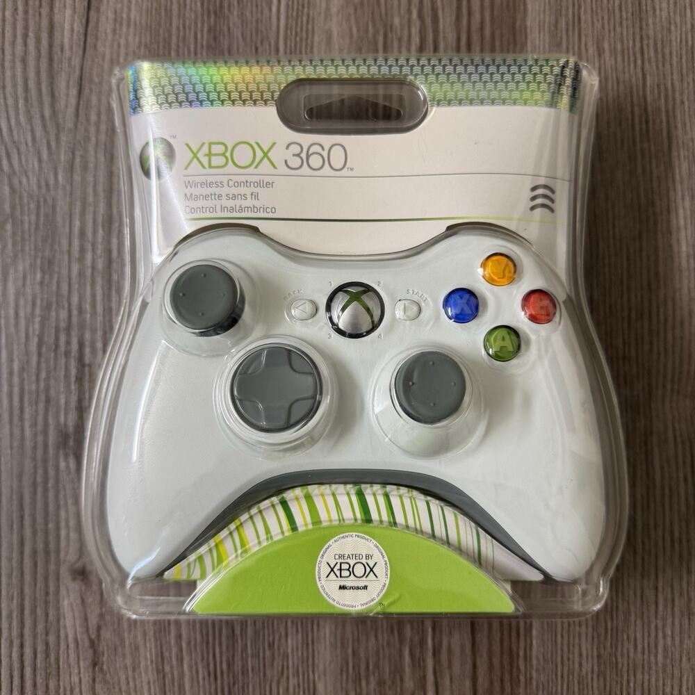 Microsoft Xbox 360 Wireless Controller White Factory Sealed